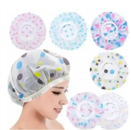 COST -EFFECTIVE!!!! Reusable Shower Caps Waterproof Nylon Bath Caps With Elastic Band Hair Protection For Shower Spa Home Use Durable Comfortable Fit For Women And Men.