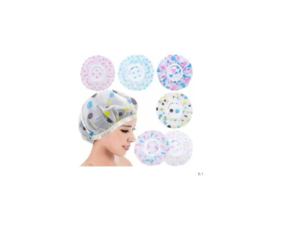 COST -EFFECTIVE!!!! Reusable Shower Caps Waterproof Nylon Bath Caps With Elastic Band Hair Protection For Shower Spa Home Use Durable Comfortable Fit For Women And Men.