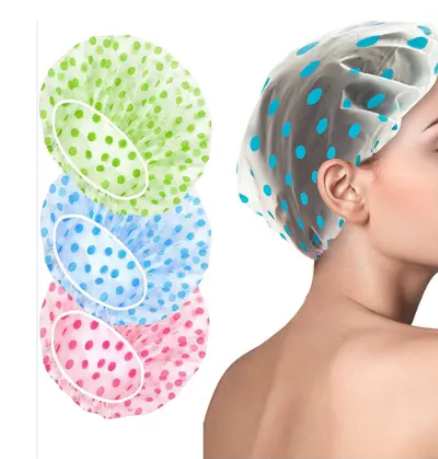COST -EFFECTIVE!!!! Reusable Shower Caps Waterproof Nylon Bath Caps With Elastic Band Hair Protection For Shower Spa Home Use Durable Comfortable Fit For Women And Men.