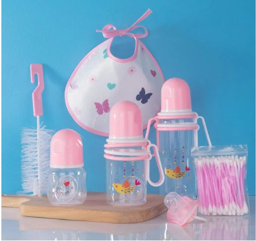 Premium !!!ON OFFER !!8pcs Baby Feeding Bottle Newborn Gift Set Designed for everyday use, it includes essential feeding bottles and accessories suitable for newborns, perfect for new parents.