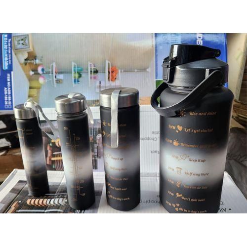 CLEARANCE OFFER 4-in-1 Set Water Bottle Motivational Sports Leakproof