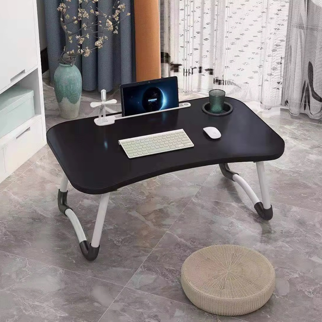 Folding breakfast/ study table laptop desk on the bed, study table computer desk .Foldable Paper W-leg Bed Table Laptop Desk for Small Bedroom Floor Student Dormitory Home Study