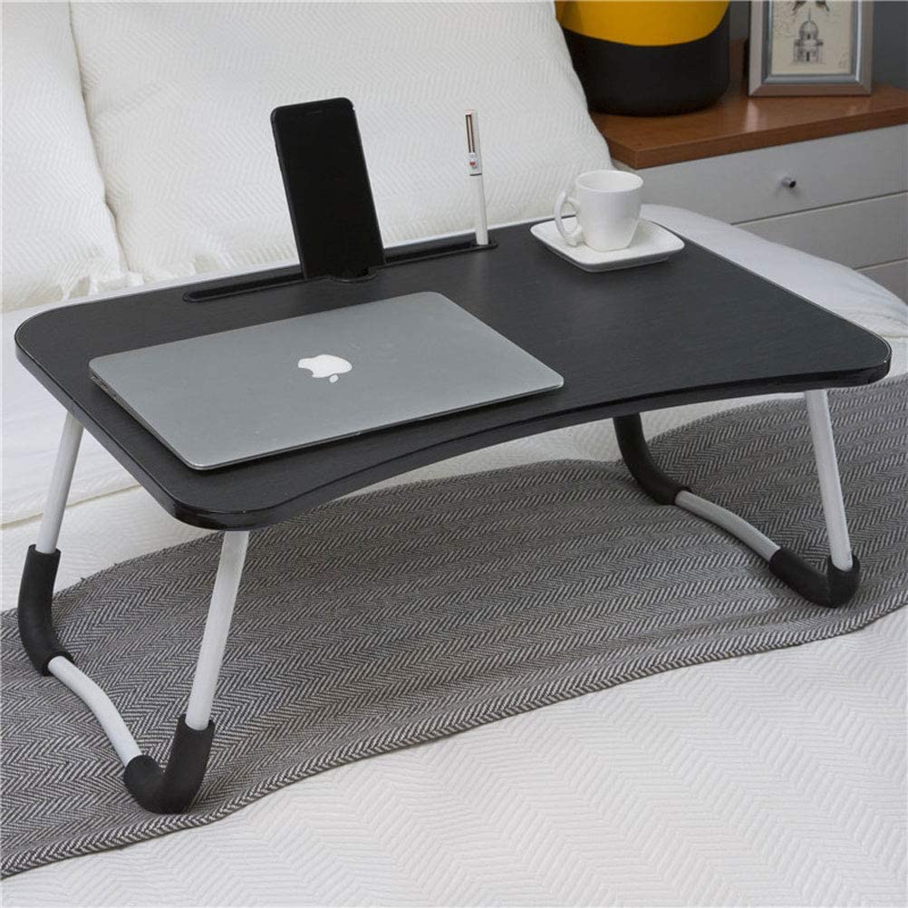 Folding breakfast/ study table laptop desk on the bed, study table computer desk .Foldable Paper W-leg Bed Table Laptop Desk for Small Bedroom Floor Student Dormitory Home Study