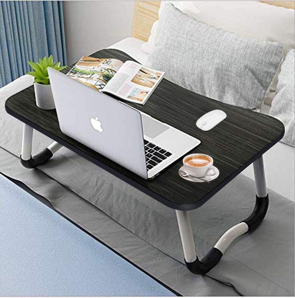 Folding breakfast/ study table laptop desk on the bed, study table computer desk .Foldable Paper W-leg Bed Table Laptop Desk for Small Bedroom Floor Student Dormitory Home Study