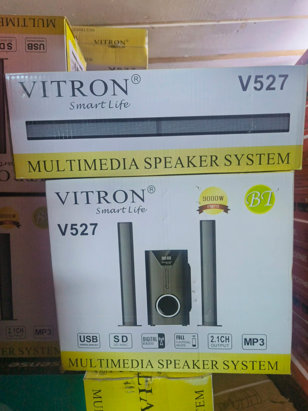 Vitron V527 2.1CH Multimedia Speaker System
✨ Key Features: ✔️ 2.1 channel system with powerful subwoofer
✔️ Deep bass + clear stereo sound
✔️ Bluetooth connectivity for wireless music streaming
✔️ US