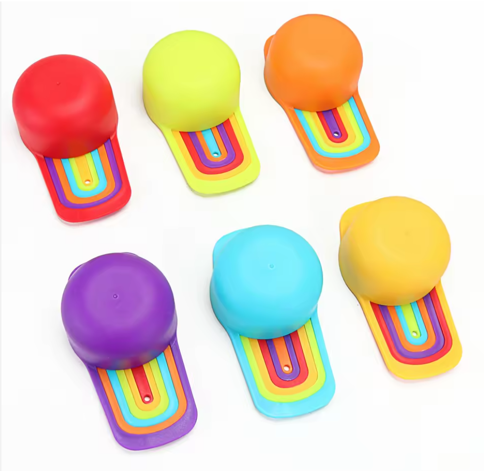 🔥🔥💯 crazy offer's ‼️💯 only on Kilimall Kitchen Baking Tools 6 Pcs Plastic Food Grade Measuring Tools Set Colorful Measuring Cup Tool With Scale Measuring Spoons