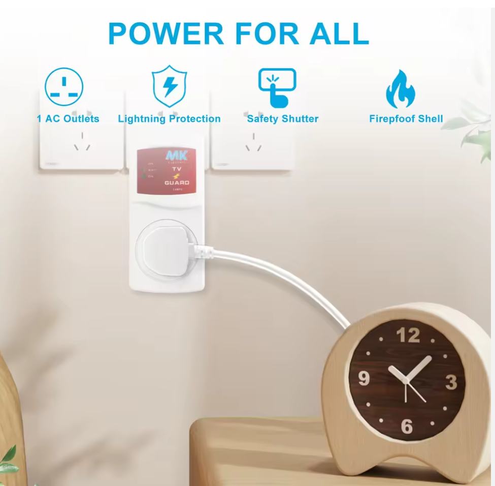 PROMOTION! Natural Universal Electrical Socket Automatic Voltage Tv Guard Surge Protector