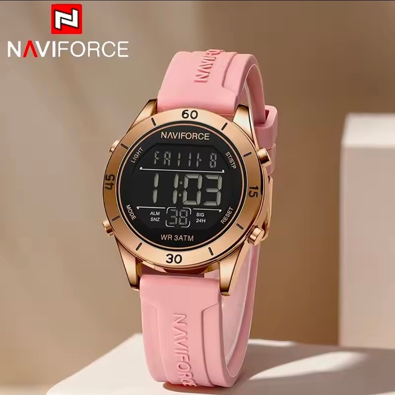 Naviforce Ladies/Girls School Watch With Alarm, Calendar and Light