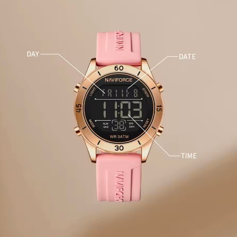 Naviforce Ladies/Girls School Watch With Alarm, Calendar and Light