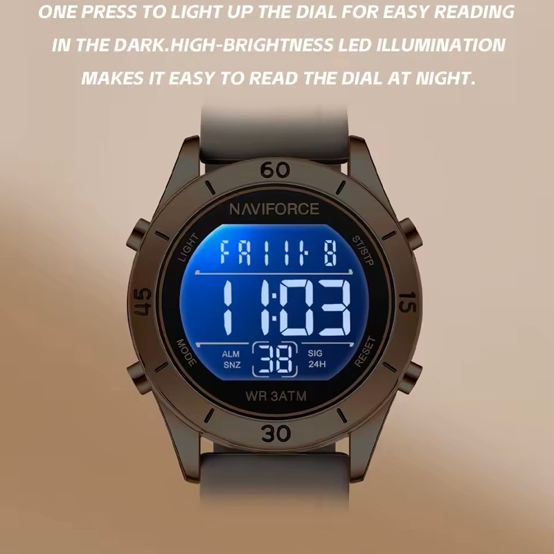 Naviforce Ladies/Girls School Watch With Alarm, Calendar and Light