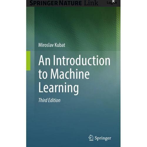 An Introduction To Machine Learning Book