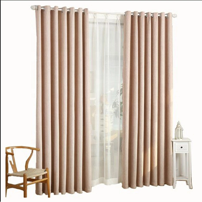 3PCS Beige/Gold Blackout Curtains + Sheer (Optional) – Heavy Luxury Fabric for Living Room & Bedroom | Ready Made Window & Door Drapes. - 3PCS Set (2 Curtains + 1 Sheer/Net) Beige,2Pcs Curtain