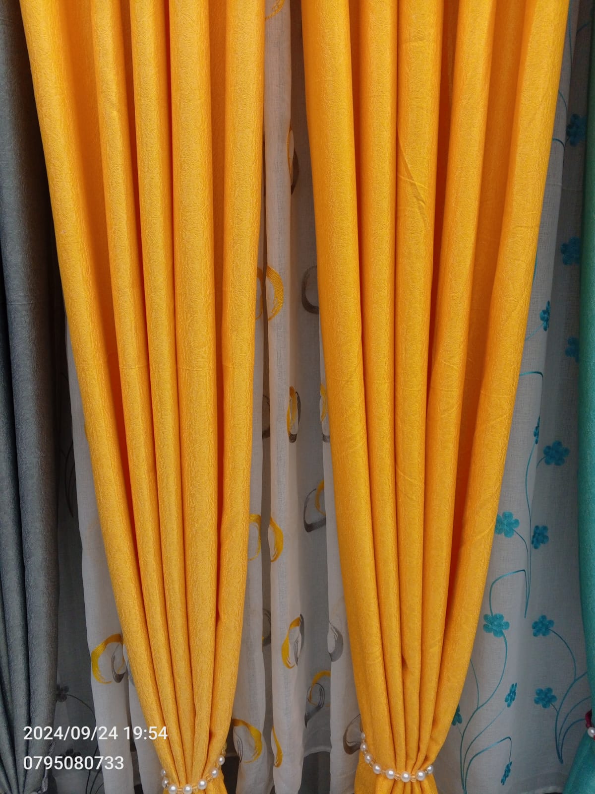 2PCS Mustard Yellow Blackout Curtains – Heavy Luxury Fabric for Living Room & Bedroom | Ready Made Window & Door Drapes. - 2PCS Set (2 Curtains,  No Sheer/Net). Mastered Yellow Blackout Curtain