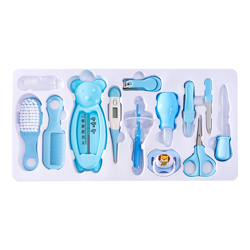 13 in 1 Baby Care Grooming Kit (Big) – Complete Nursery Baby Care Kit with Nail Clippers, Hair Brush, Comb, Thermometer, Scissors & Health Tools, Safe Grooming Set for Newborns & Toddlers
