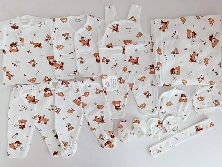 Lucky Star 11 Pieces New Born Baby Receiving Set Newborn Baby Clothes Toddler Long open leg Romper Pants+Hat+Bibs Fall Winter Infant Baby Outfits soft durable and cozy set for girls and boys