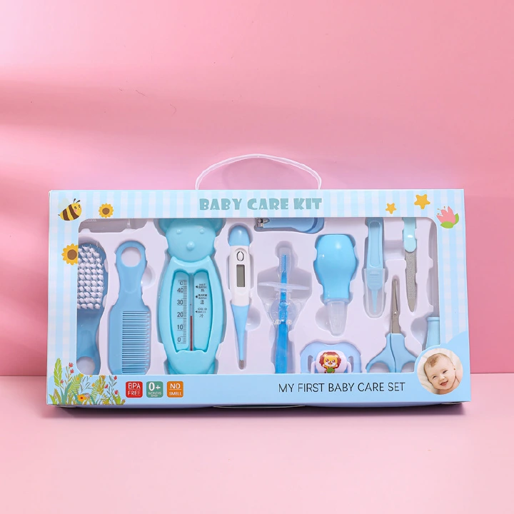 13 in 1 Baby Care Grooming Kit (Big) – Complete Nursery Baby Care Kit with Nail Clippers, Hair Brush, Comb, Thermometer, Scissors & Health Tools, Safe Grooming Set for Newborns & Toddlers