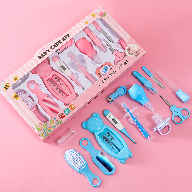 13 in 1 Baby Care Grooming Kit (Big) – Complete Nursery Baby Care Kit with Nail Clippers, Hair Brush, Comb, Thermometer, Scissors & Health Tools, Safe Grooming Set for Newborns & Toddlers