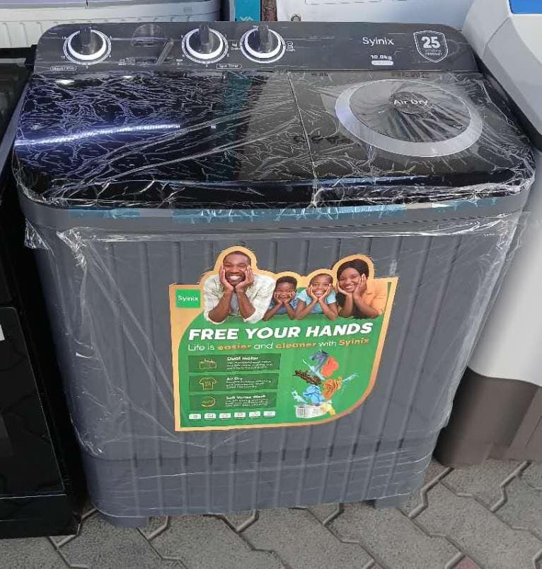 ⭐ SPECIAL DEAL OFFER ⭐ - A 1 pc Syinix 10kgs top load twin tub washing machine at affordable price and of very high quality