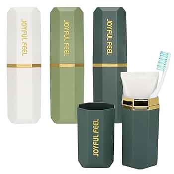 🔥 Hot Deal 🔥1PC Portable Travel Toothbrush Holder Case – Desktop Bathroom Organizer, Easy to Clean, Multi-Color Plastic Design