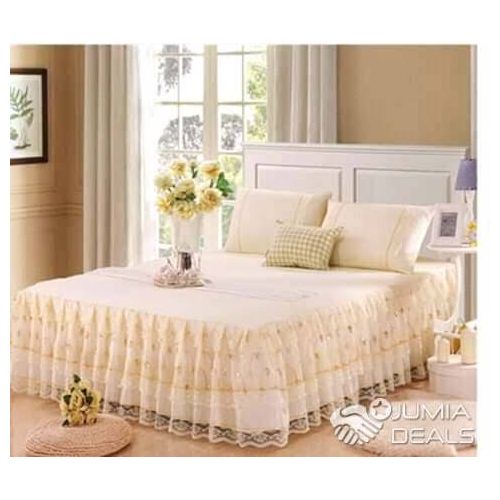 CLEARANCE OFFER 3PC Set 1 Bedskirt 2 Pillowcase -