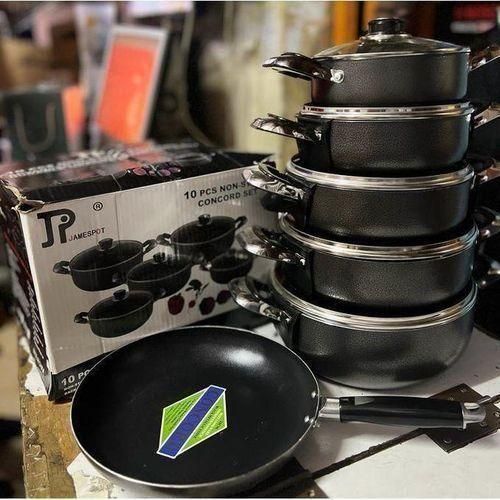 CLEARANCE OFFER Jamespot 10-Piece Black Non-Stick Cookware Set – Premium Quality Pots & Pans