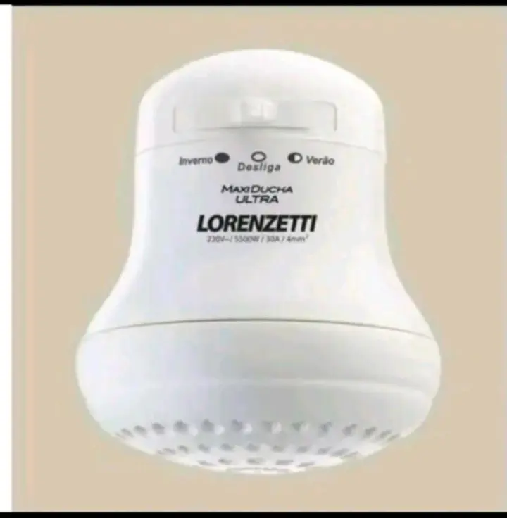 Lorenzetti Instant Electric Hot Water Shower Head for Fresh & Salty Water – Energy Saving Bathroom Shower Heater with Fast Heating for Comfortable Relaxing Bath