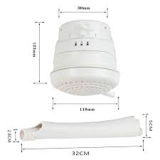 Horizon Instant Electric Shower Head 5400W Fast Heating Hot Water Shower Head Faucet, 3 Gear Adjustable Electric Shower Heater for Bath, Suitable for Salty & Normal Water Use