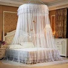 Quality Big Size Round Top Mosquito Net Durable Dome Canopy Mosquito Net Large Size Round Frame Bedding Accessory Insect Protection Sleeping Tent for Bedroom, Baby Crib, Dormitory and Home Use