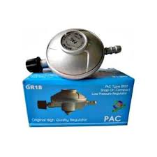 PAC Original Universal 6kg Gas Regulator Set – 6kg Cylinder Regulator for 2-Burner Table Top Cookers, Includes Clips, 2M Gas Pipe & Free 4-Way Power Extension Cable