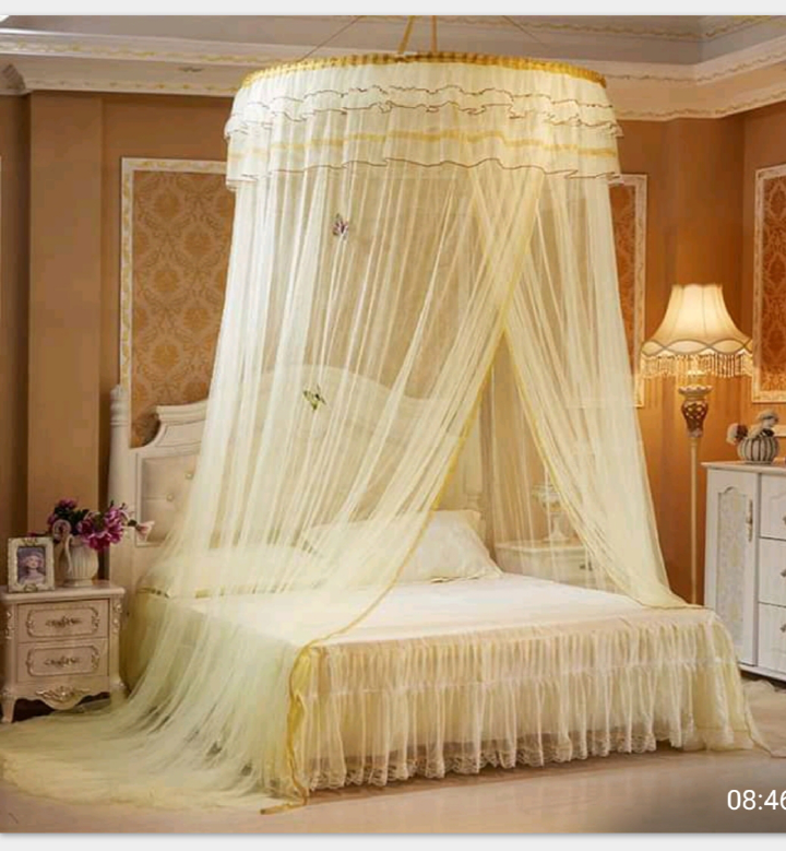Quality Big Size Round Top Mosquito Net Durable Dome Canopy Mosquito Net Large Size Round Frame Bedding Accessory Insect Protection Sleeping Tent for Bedroom, Baby Crib, Dormitory and Home Use