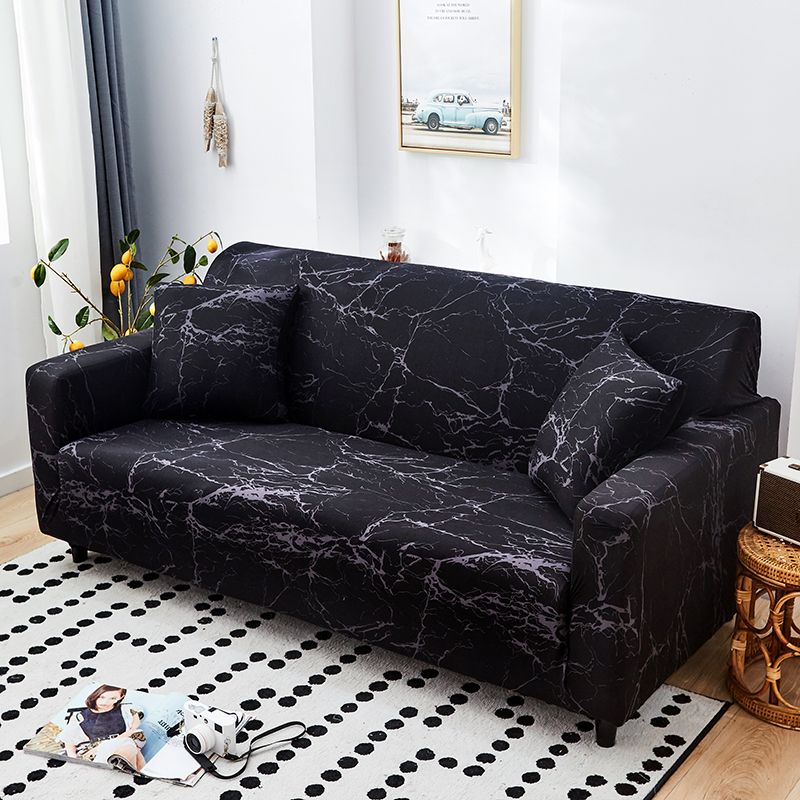 Poly Cotton Stretchable Seat Covers – 1, 2 & 3 Seater Sofa Covers, Elastic Slipcovers for Living Room Furniture Protection, Dustproof Durable Stretch Fabric Sofa Protectors