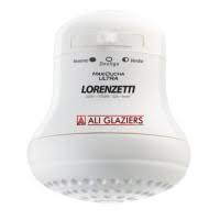 Lorenzetti Instant Water Heater Shower Head for Salty & Fresh Water – Electric Instant Shower with Durable Heating Element, 3 Modes: Normal, Warm & Hot, Electronic Temperature Control, Gift Set