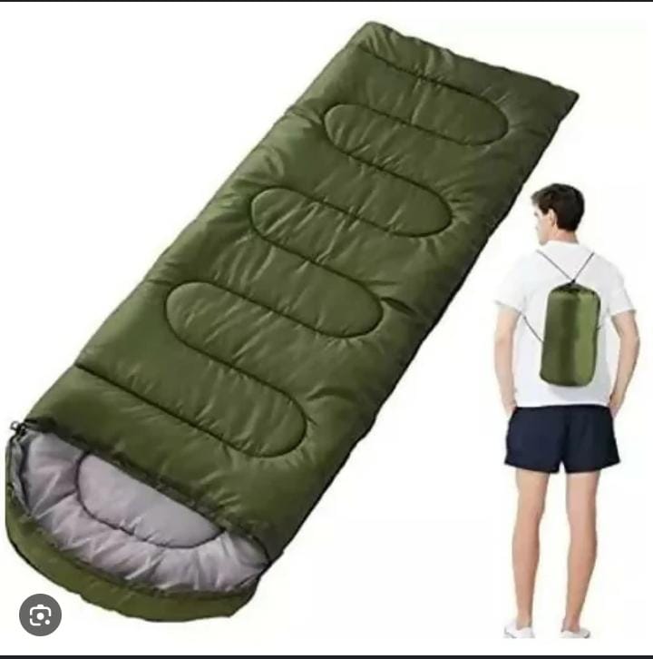 Heavy Sleeping Bag 220x75cm – Warm Insulated Camping Sleeping Bag for Cold Weather, Durable Outdoor Travel Gear for Camping, Hiking, Backpacking and Survival Use