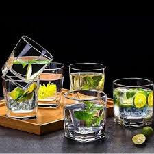 Beautiful Whisky Glasses For HOT/COLD 350 ML – Set Of 6, Durable Clear Glass Tumblers for Whisky, Juice, Water & All Beverages, Home & Bar Use