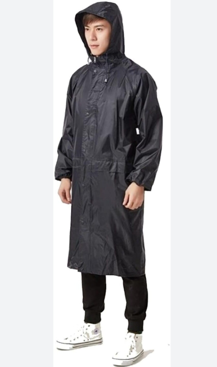 Unisex Waterproof Rain Coat – Durable Hooded Rain Jacket in Black & Navy Blue, Lightweight Protective Outerwear for Travel, Outdoor Work, and Daily Use in XL, 2XL & 3XL