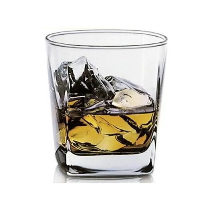 Beautiful Whisky Glasses For HOT/COLD 350 ML – Set Of 6, Durable Clear Glass Tumblers for Whisky, Juice, Water & All Beverages, Home & Bar Use