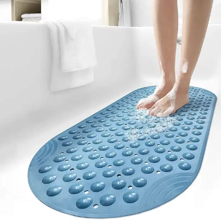 Anti-Slip Bathroom Shower Mat Bathtub Mat with Suction Cups, Washable Non Slip Shower Floor Mat, Quick Dry Safety Bath Mat for Bathroom, Tub, Wet Areas and Daily Use