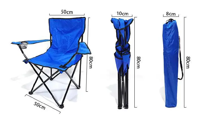 Jaza Keja Folding Outdoor Armrest Chair – Steel Frame, Durable Portable Camping Chair with Armrests for Fishing, Travel, Picnic & Outdoor Use