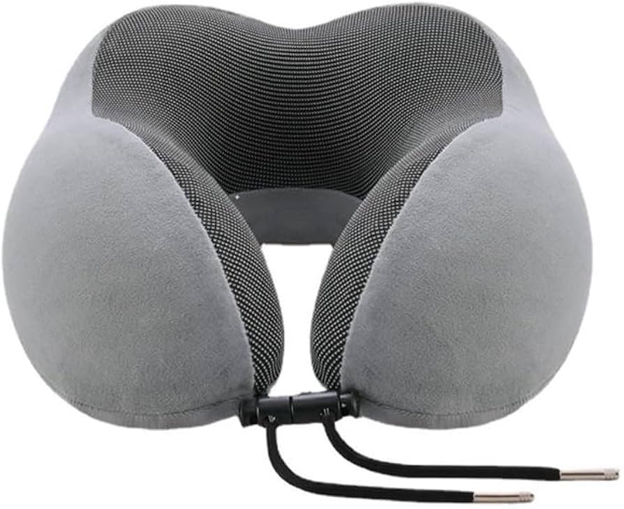 Memory Foam Travel Neck Support Pillow – Ergonomic U-Shaped Cushion for Airplane, Car, Office & Home Use, Soft Comfortable Neck Pain Relief Pillow for Travelling and Rest
