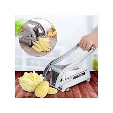 Potato Chipper Slicer – Chip Cutter Maker for French Fries, Manual Stainless Steel Blade Cutter for Fast & Easy Potato Cutting at Home or Commercial Use