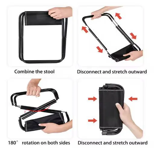 Folding Fishing Chair – Portable Camping Stool, Lightweight Foldable Outdoor Chair for Travel, Hiking, Picnic & Camping with Fast Local Delivery