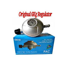 PAC Original Universal 6kg Gas Regulator Set – 6kg Cylinder Regulator for 2-Burner Table Top Cookers, Includes Clips, 2M Gas Pipe & Free 4-Way Power Extension Cable