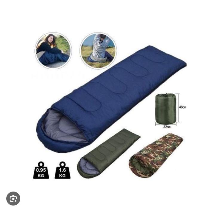 Heavy Sleeping Bag 220x75cm – Warm Insulated Camping Sleeping Bag for Cold Weather, Durable Outdoor Travel Gear for Camping, Hiking, Backpacking and Survival Use