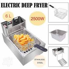 Electric Deep Fryer Combo – Deep Frying Machine with Chips Cutter, Power Socket Extension & Chips Scooper, Fast Heating Oil Fryer for Chips, Chicken, Samosas & Snacks (Home & Commercial Use)
