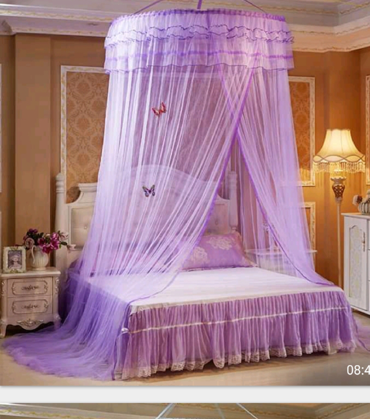Quality Big Size Round Top Mosquito Net Durable Dome Canopy Mosquito Net Large Size Round Frame Bedding Accessory Insect Protection Sleeping Tent for Bedroom, Baby Crib, Dormitory and Home Use