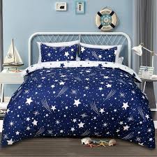 4pcs Duvet Bedding Set Comforter Set Soft Comfortable Complete Bedding Package (1 Duvet, 1 Bedsheet & 2 Pillow Covers) Durable Cotton Blend Bed Linen Set for Bedroom Home Guest Room Stylish Sleep Comf