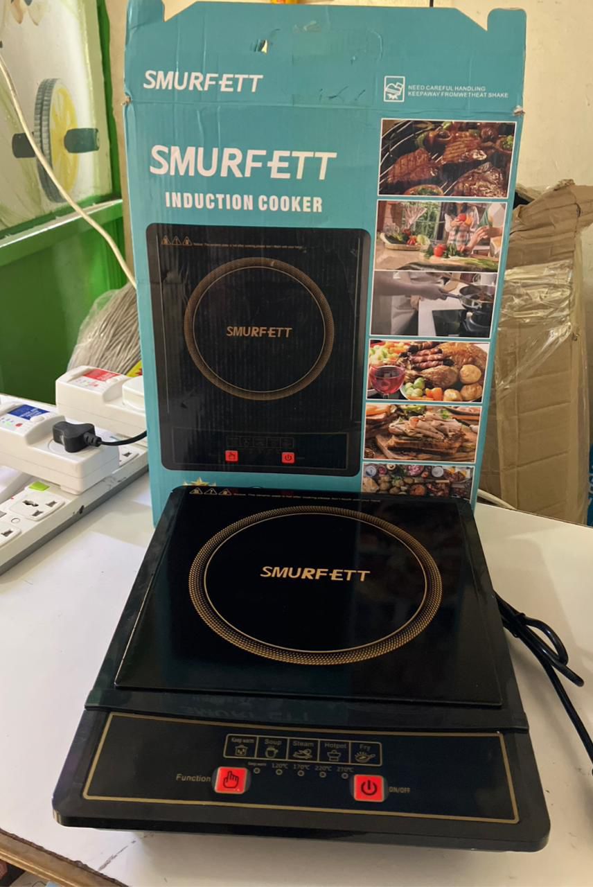 SmurfetSK-07047 Induction Cooker 2200W –Rapid Heating, Low Power Consumption, Digital Display & Multi-Function Cooking Modes | Smart, Safe & Stylish Kitchen Upgrade ✨ n/b require ony induction Sufuria