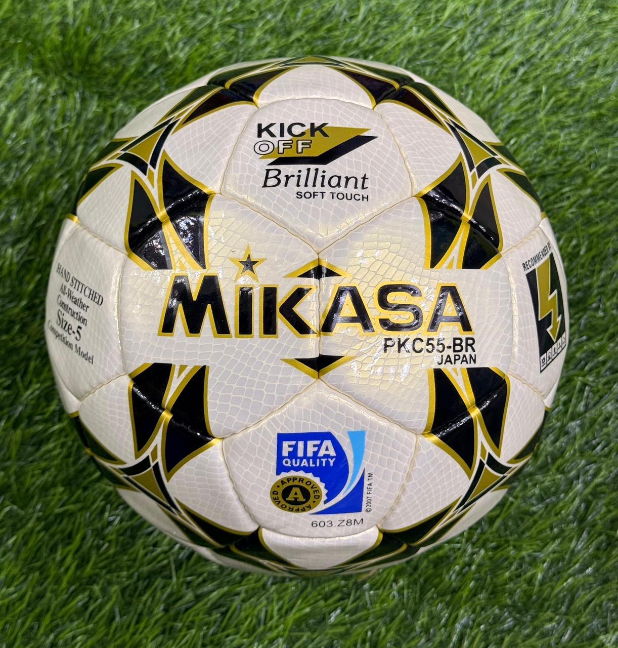 🔥 (FREE PUMP) 🔥 MIKASA PKC55-BR FIFA Quality Match Soccer Ball – Premium Size 5 Football with Soft Touch Grip & FREE Pump | Durable Hand-Stitched Training & Match Ball for Indoor & Outdoor Play