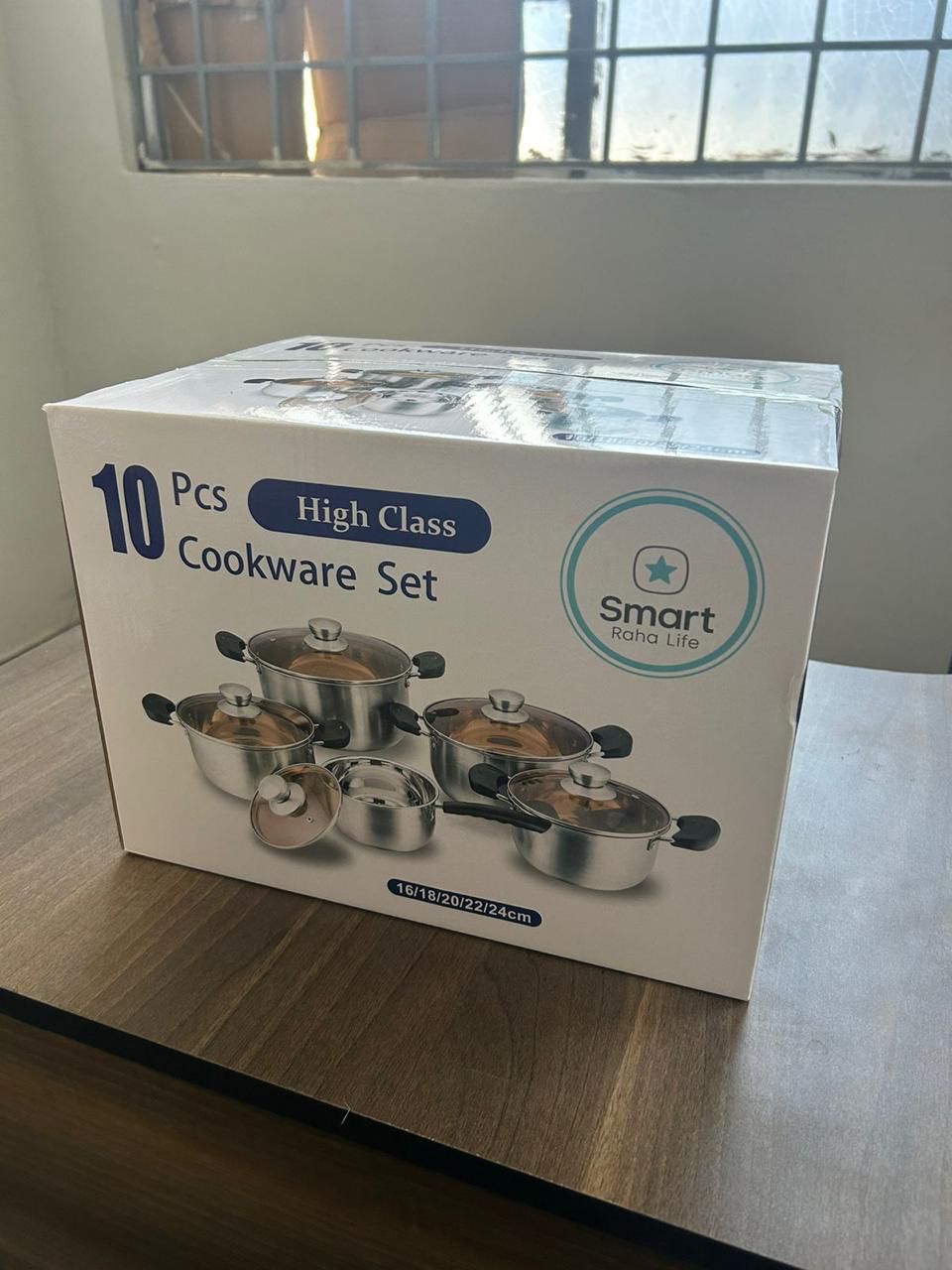 new in✨✨Smart Raha Life 10pcs Premium quality Stainless Steel Cookware Sets Pot Sufuria with Glass Lids Induction Cooking Pots🥀retain heat, they are also used effectively as serving dishes. They are