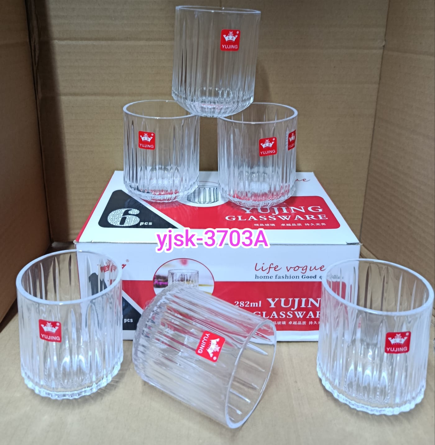 RESTOCKED‼️🍒CLEARANCE OFFER 6pcs 276ML High Quality Classy Whiskey Wine Water Glass Cups💦Excellent shape and design

High Quality Drink ware type

Easy to clean 

Elegant Design

Dishwasher Safe

Mi